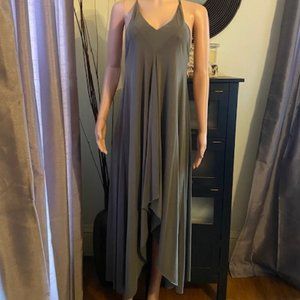 Rock Etiquette Olive Green Maxi Halter Dress XS